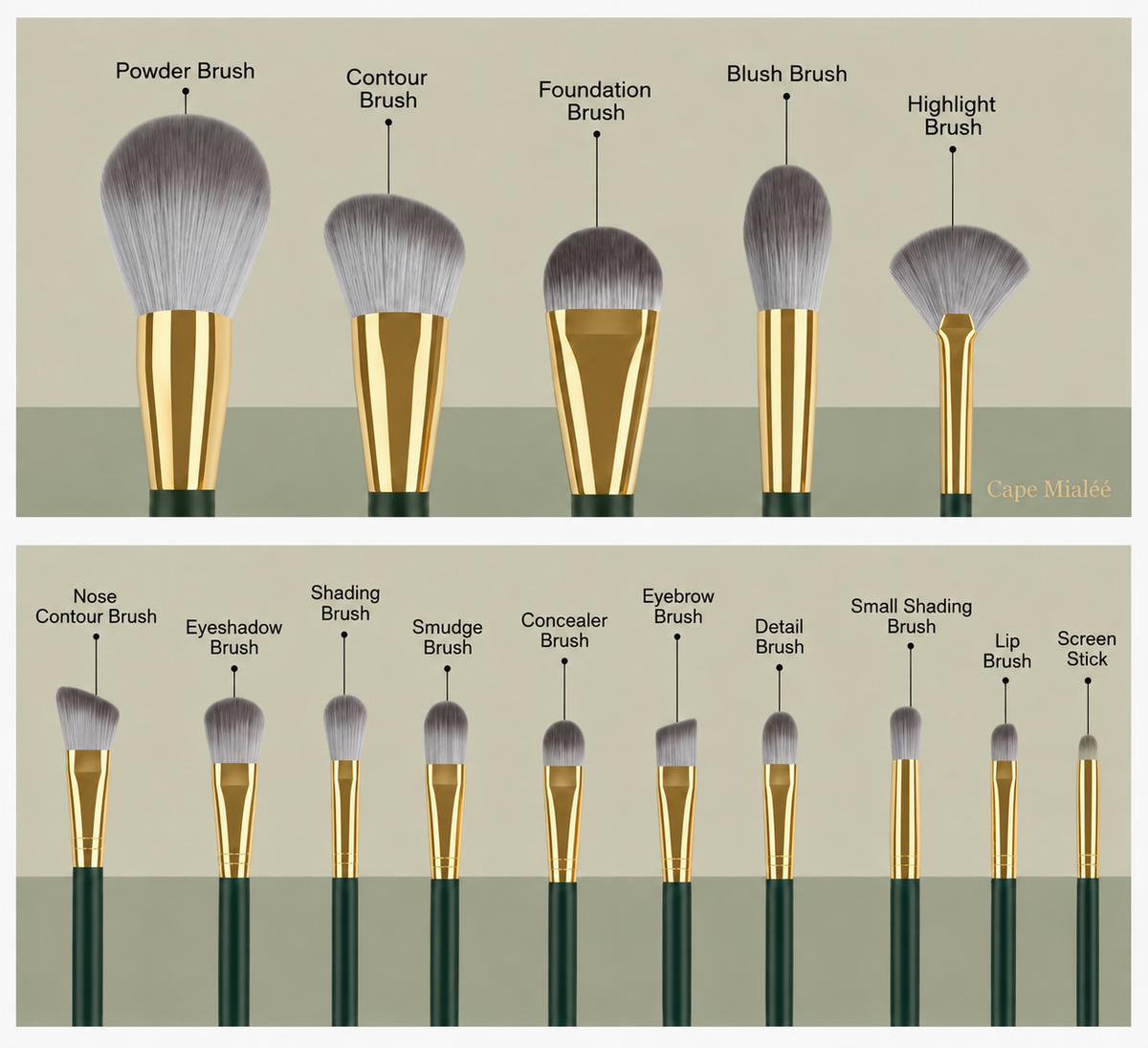Cape Mialeé™ The Soft Focus Collection (MakeUp Brushes)